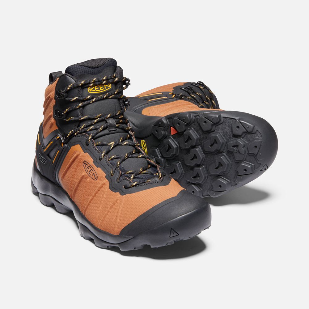 Bottes de Randonnée Keen Homme Orange/Noir | Venture Mid Waterproof | ZPFOH-4097